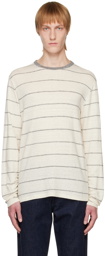 Officine Générale Off-White Striped Long Sleeve T-Shirt