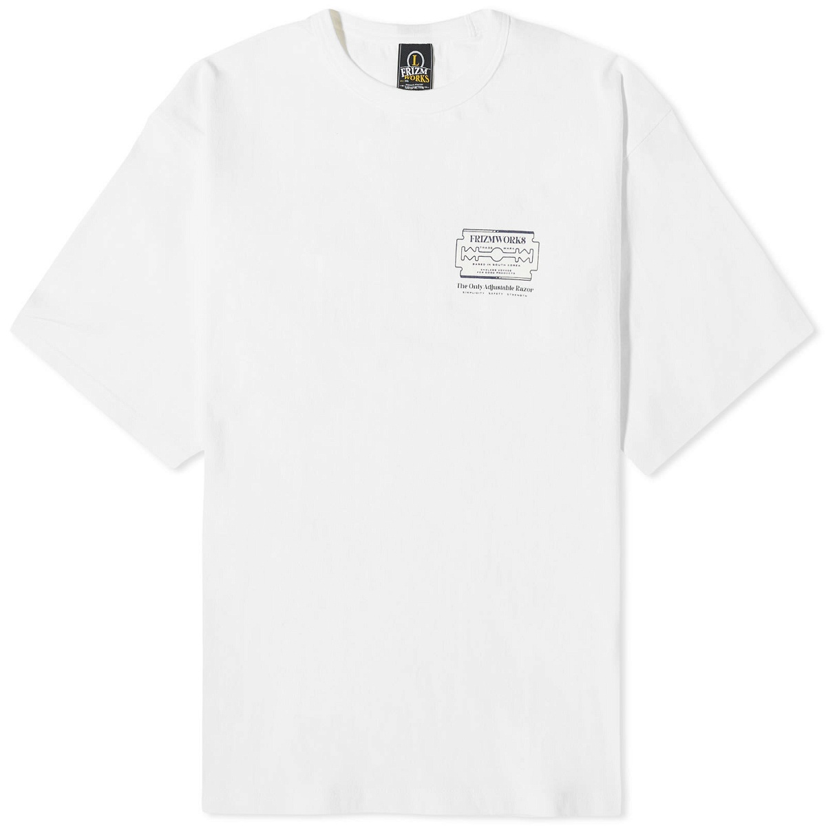 Photo: FrizmWORKS Men's Razor Blade T-Shirt in White