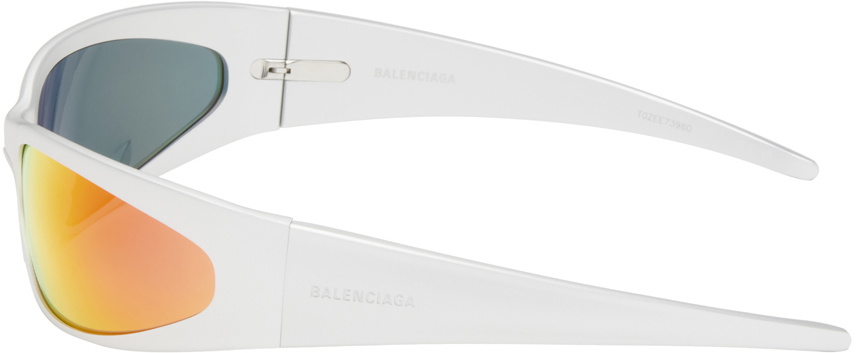 Balenciaga Silver Reverse Xpander 2.0 Rectangle Sunglasses Balenciaga Silver Reverse Xpander 2.0 Rectangle Sunglasses