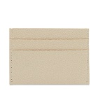 Sporty & Rich Grained Leather Card Holder in Cream