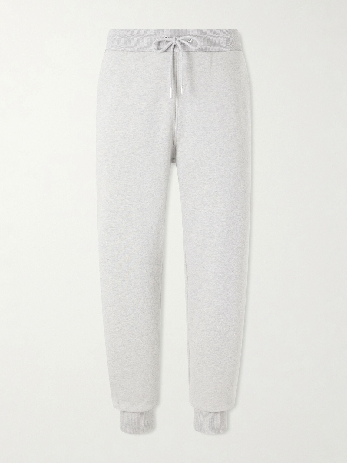 AMI PARIS - Logo-Embroidered Cotton-French Terry Sweatpants - Gray