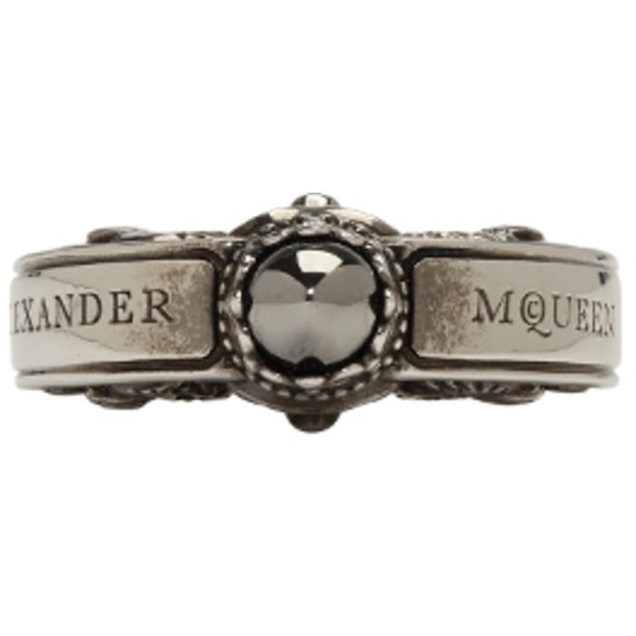 Photo: Alexander McQueen Silver Engraved Skull Ring