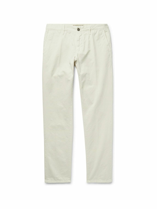 Photo: Incotex - Slim-Fit Cotton-Twill Chinos - Neutrals