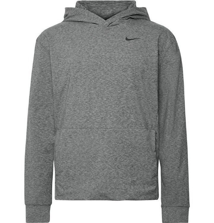 Photo: Nike Training - Mélange Dri-FIT Hoodie - Dark gray