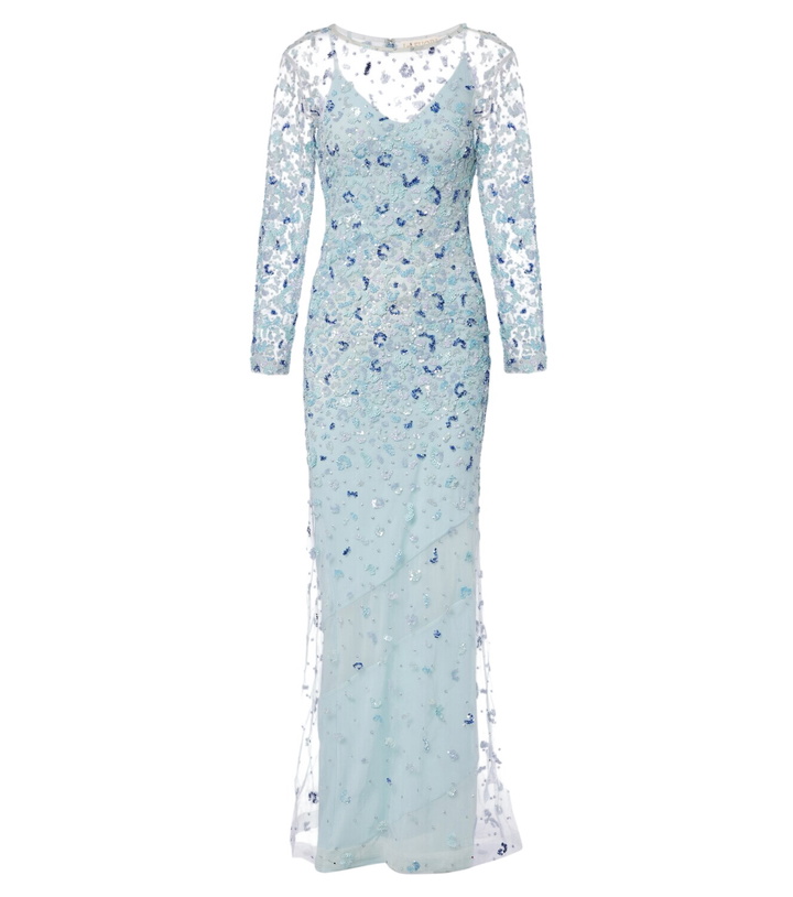 Photo: Là Fuori Zion floral sequined gown