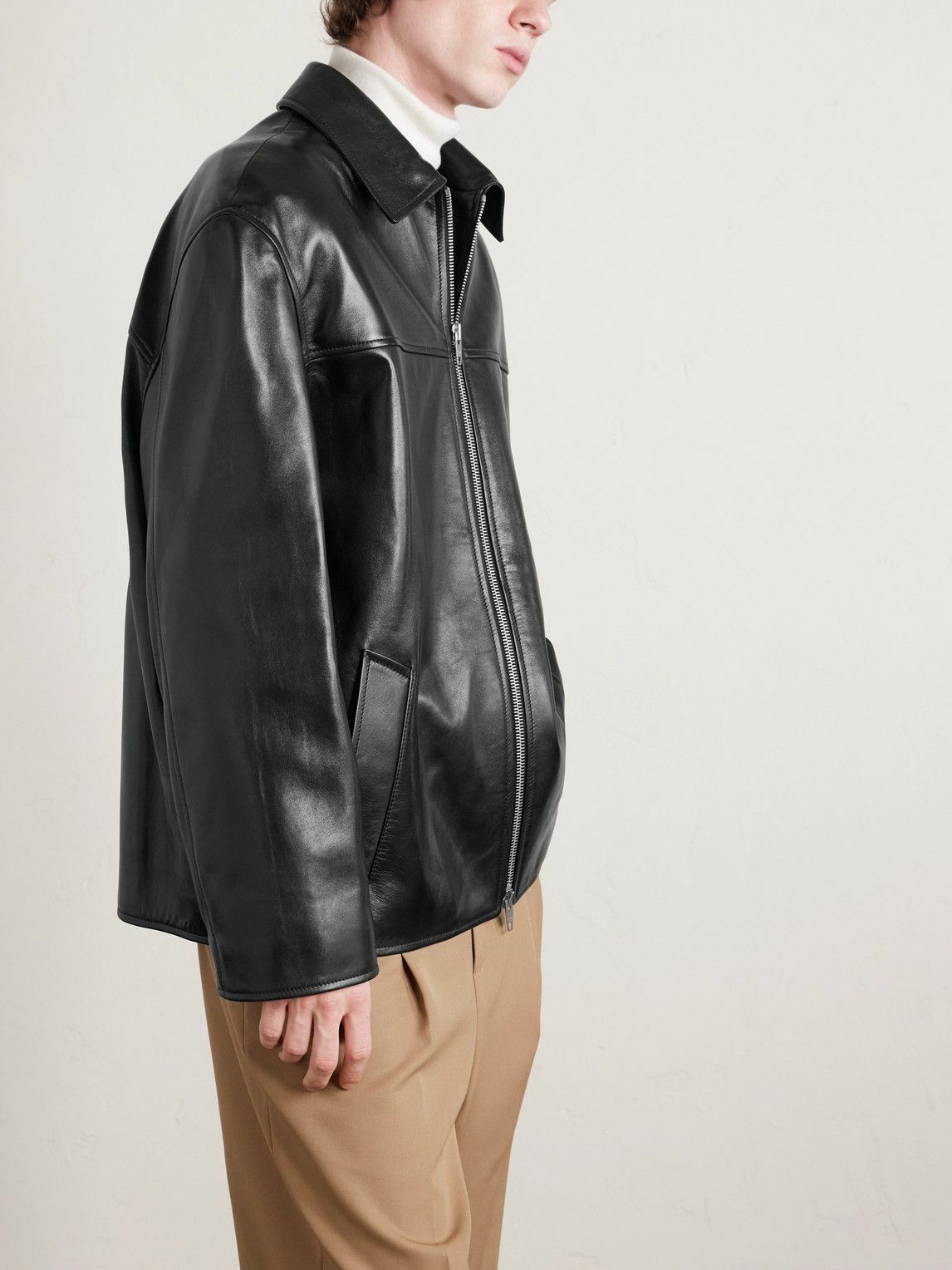 CELINE - Leather Jacket - Black Celine