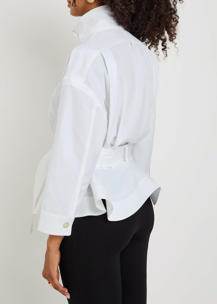 Jacquemus La Veste Cabana Belted Cotton-poplin Shirt Jacket White