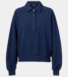 The Upside Elle logo cotton terry polo sweater