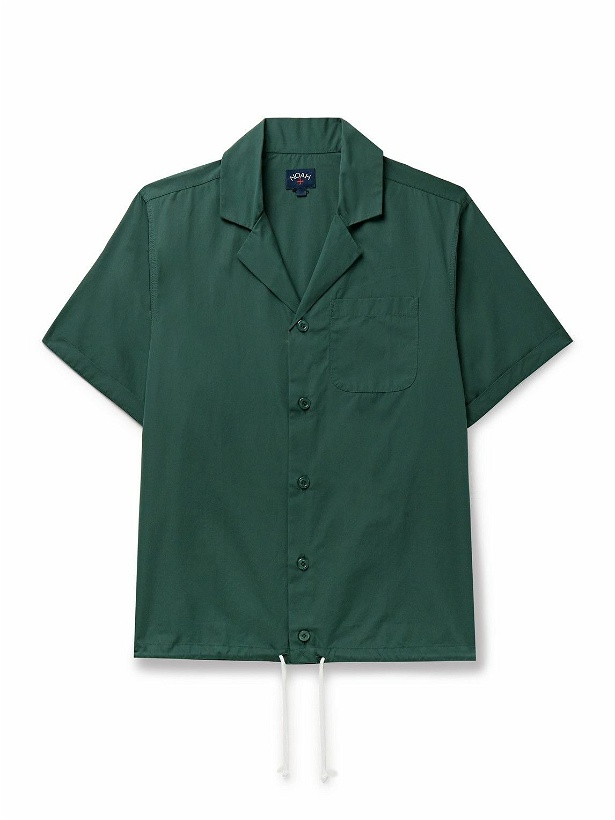 Photo: Noah - Camp-Collar Cotton-Poplin Shirt - Green