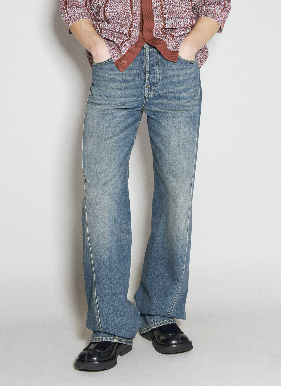 Lanvin Baggy Twisted Jeans