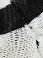 MARNI - Slim-Fit Distressed Striped Open-Knit Cotton Sweater - Blue - IT 44