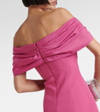 Rebecca Vallance Anais off-shoulder crêpe midi dress