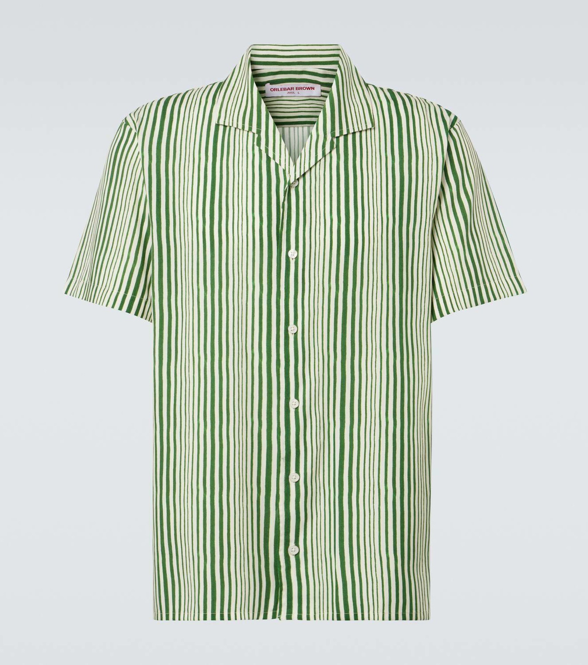 Orlebar Brown Hibbert striped bowling shirt