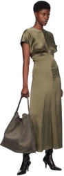 TOTEME Khaki Slouch Waist Maxi Dress