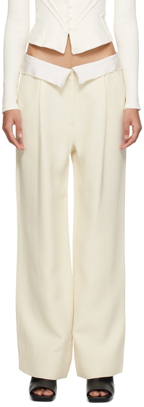 Photo: Talia Byre Off-White Loose Tailored Trousers