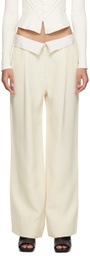 Talia Byre Off-White Loose Tailored Trousers