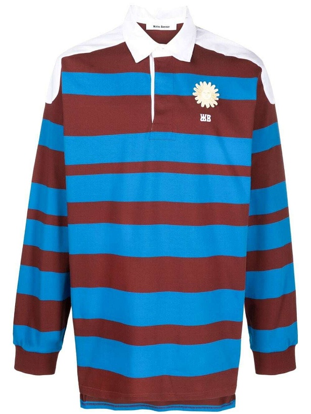 Photo: WALES BONNER - Striped Cotton Polo Shirt