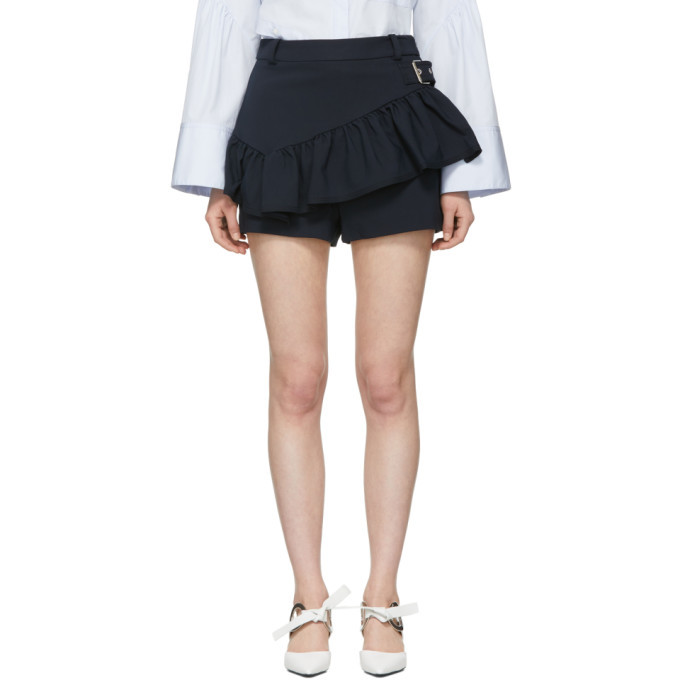 Photo: 3.1 Phillip Lim Black Ruffle Apron Shorts