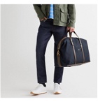 Mismo - Leather-Trimmed Nylon Holdall - Blue