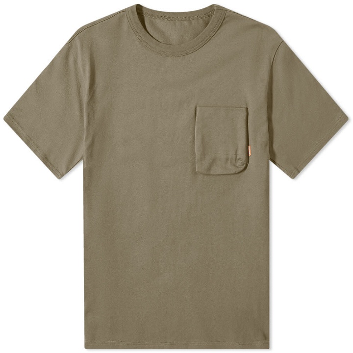 Photo: GOOPiMADE Men's Archetype-01 3D Pocket T-Shirt in Mud