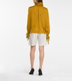 Saint Laurent Ruffled silk blouse