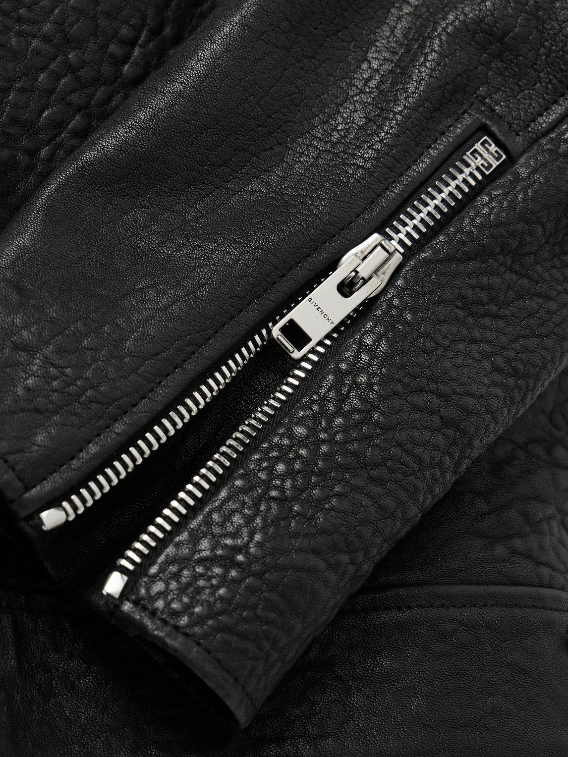 Givenchy - Padded Crinkled-Leather Jacket - Black Givenchy