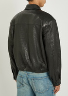 Saint Laurent Boxy Leather Jacket Black
