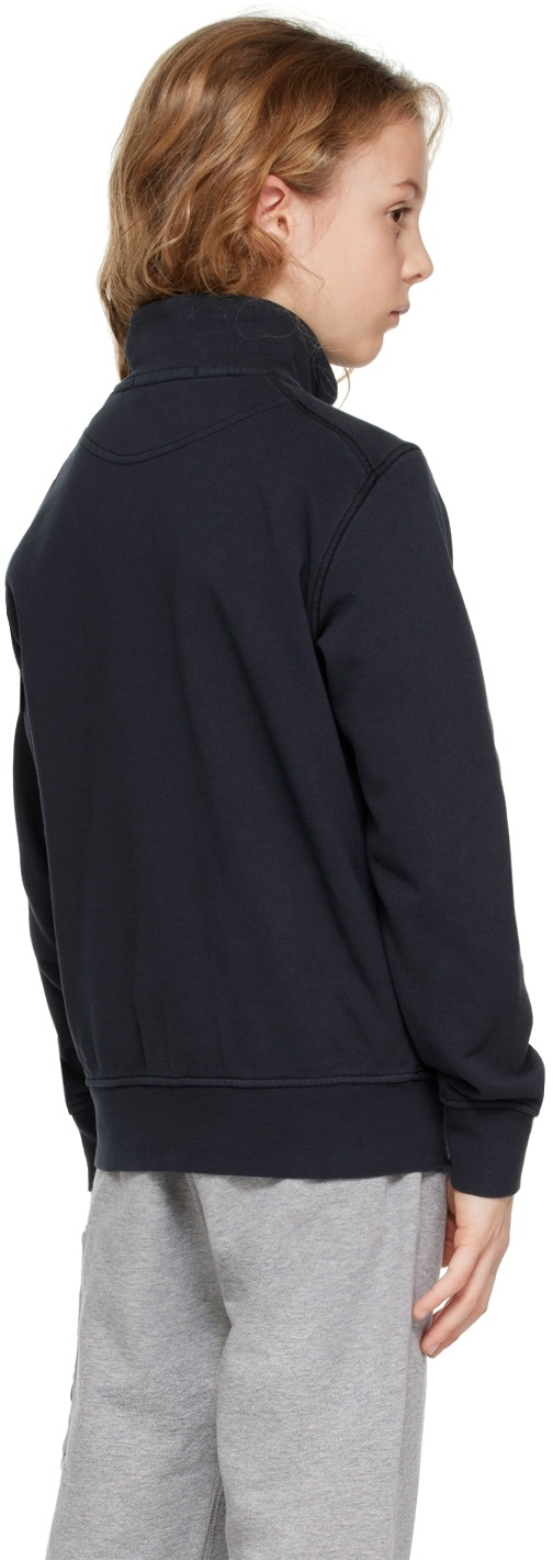 Stone Island Junior Kids Navy Zip Sweatshirt