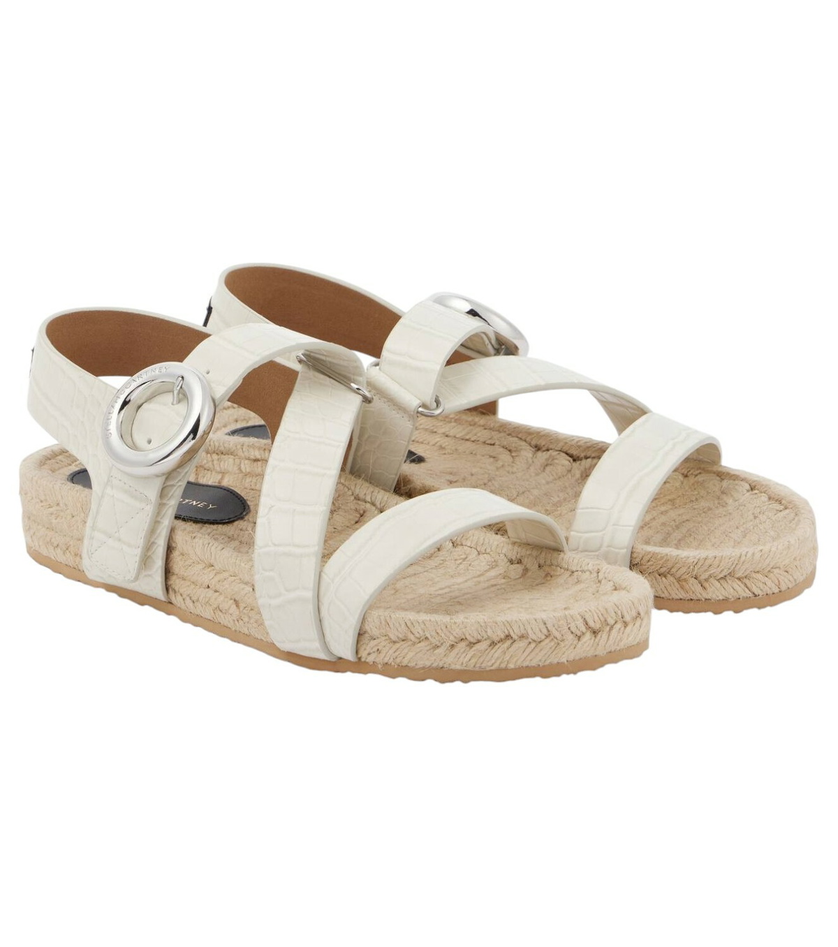 Stella McCartney Faux suede-trimmed espadrille sandals