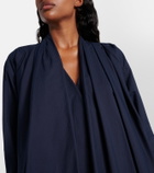 Loewe Draped cotton poplin minidress