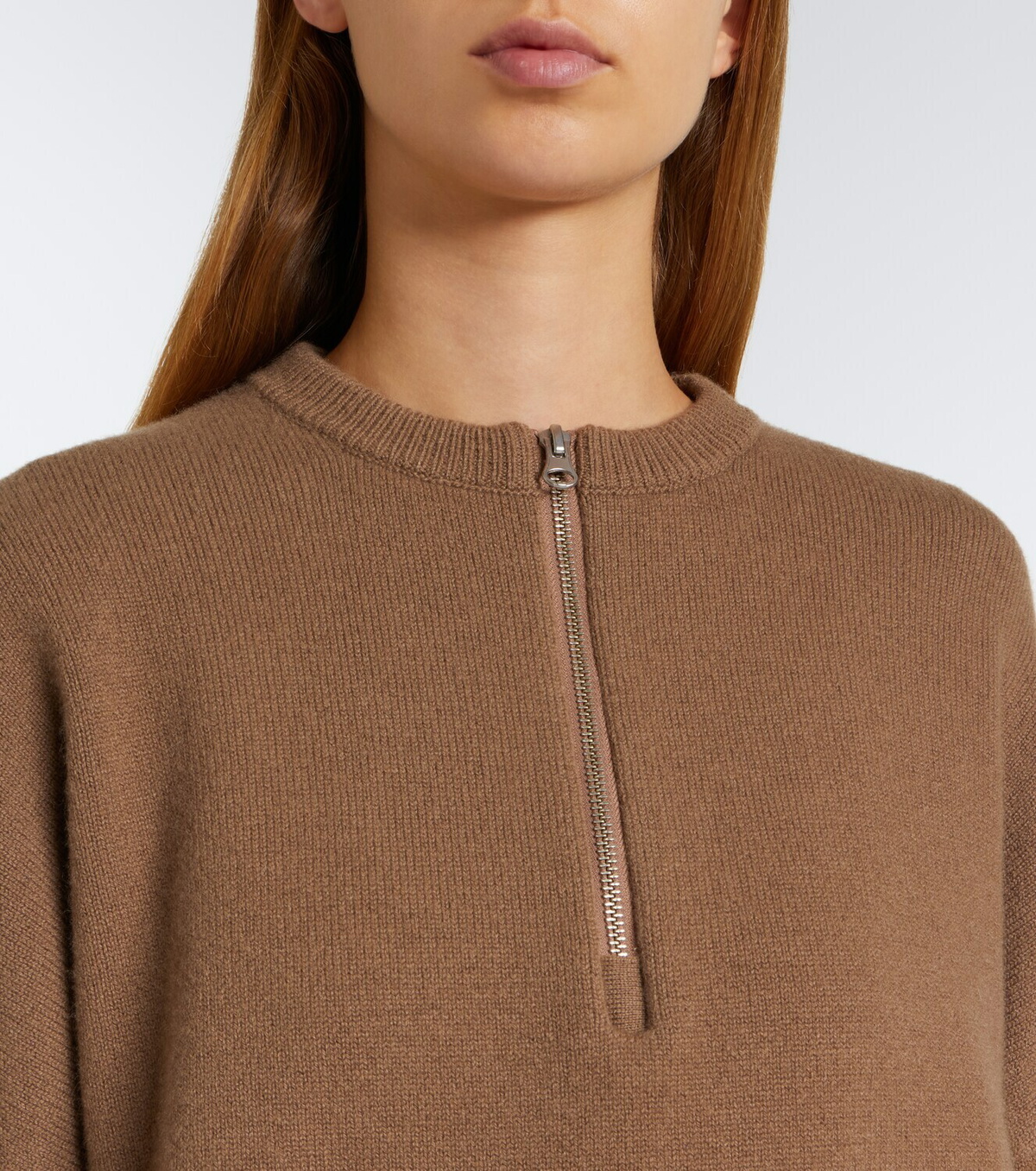 Extreme Cashmere N°496 Like cashmere-blend half-zip sweater