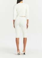 Skims Cropped Knit Cardigan Natural