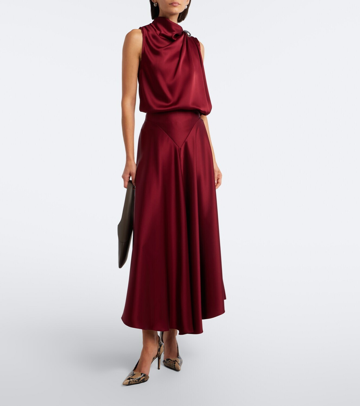 Altuzarra Alden draped satin top