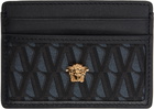 Versace Black 'La Medusa' V Jacquard Card Holder