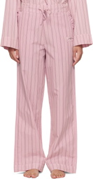 GANNI Pink Stripe Cotton Pyjama Pants