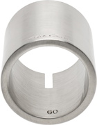 Rick Owens Silver Slitted Thumb Ring