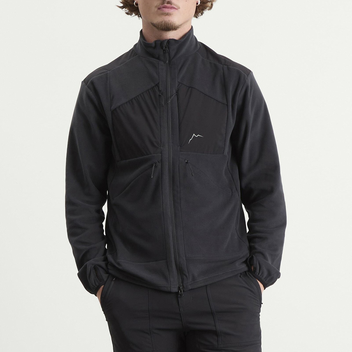 CAYL Men's Micro Fleece Jacket in Black