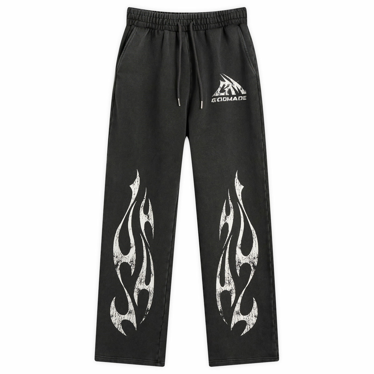 God Made Men's GM Logo Sweatpants in Washed Grey