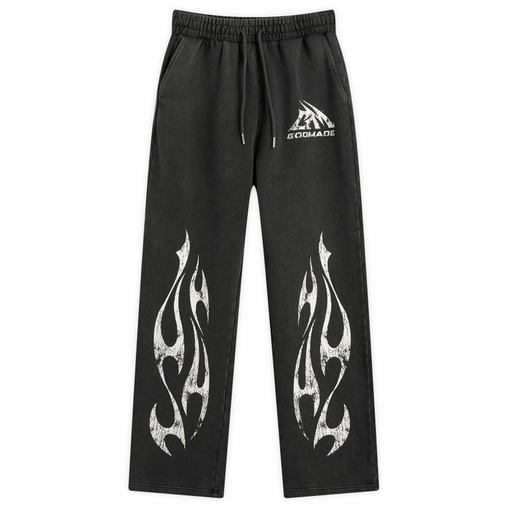 Photo: God Made Men's GM Logo Sweatpants in Washed Grey