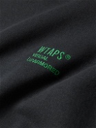 WTAPS - Logo-Embroidered Cotton-Jersey Sweatshirt - Black