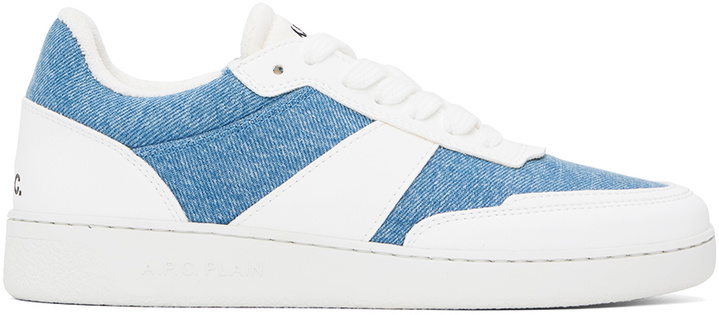 Photo: A.P.C. White & Blue Plain Sneakers