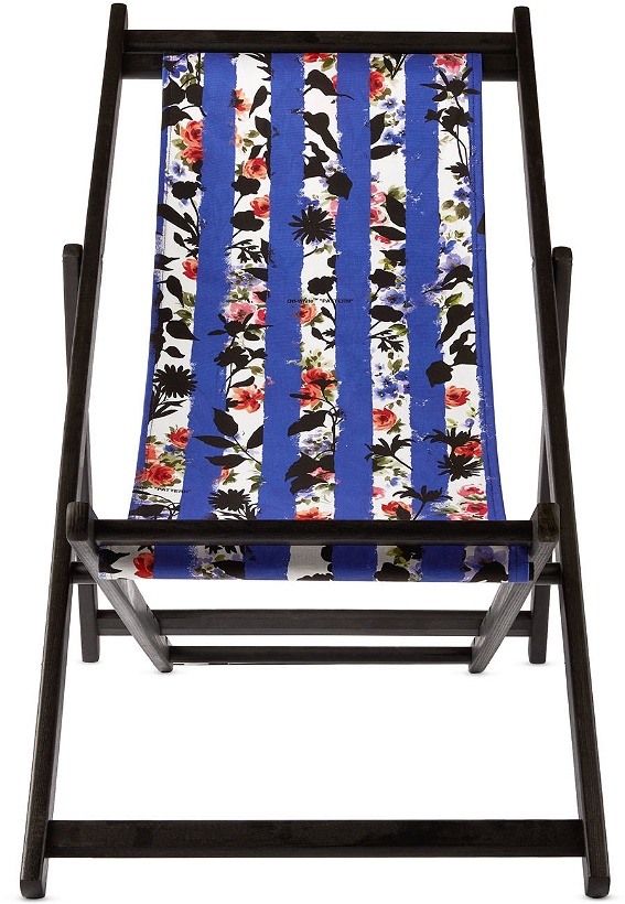 Photo: Off-White Blue & White Stripes Deck Chair