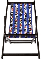 Off-White Blue & White Stripes Deck Chair