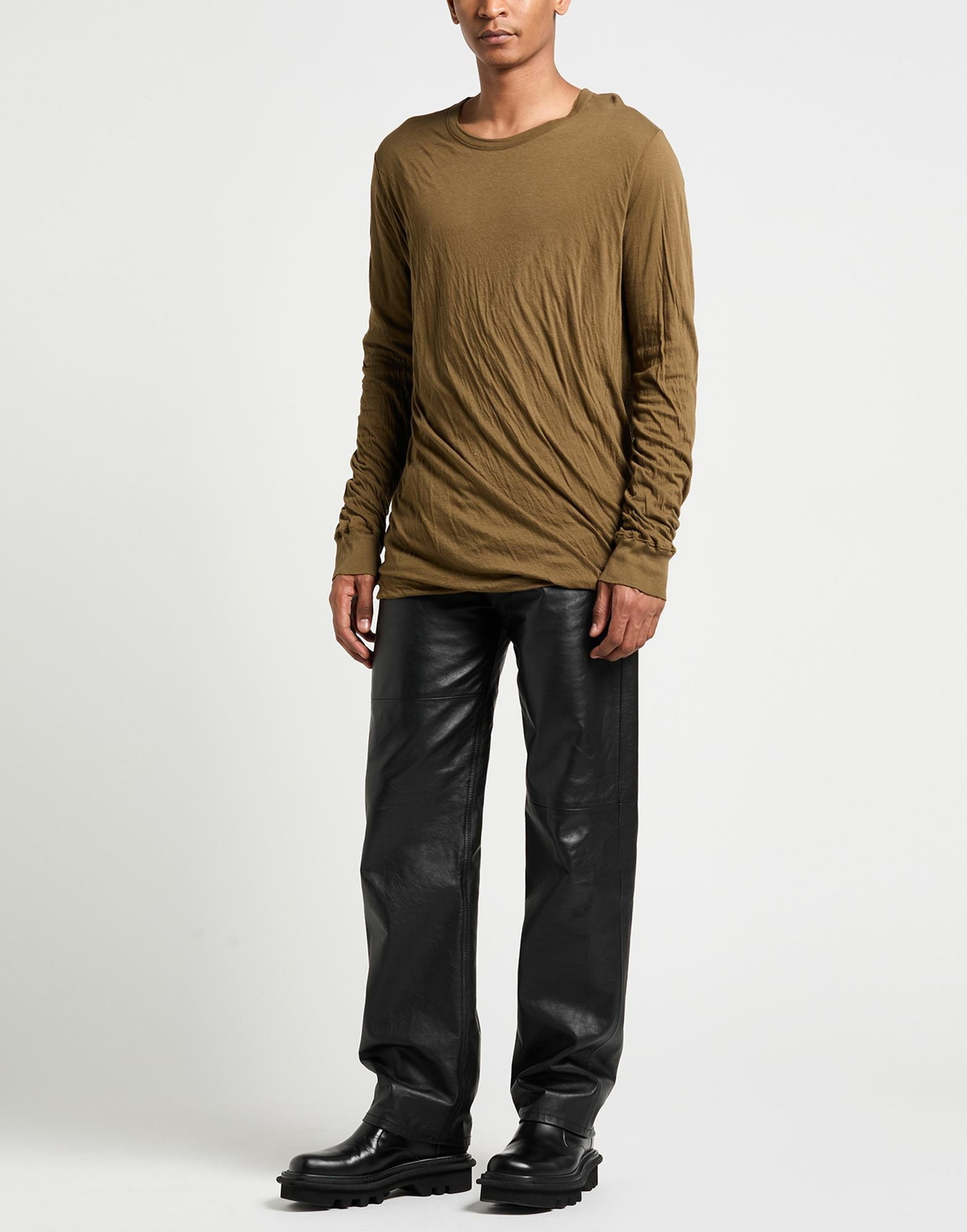 Rick Owens Mens T-shirt Khaki