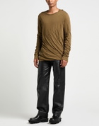 Rick Owens Mens T-shirt Khaki