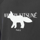 Maison Kitsuné Men's Profile Fox Stamp Clean Crew Sweat in Black