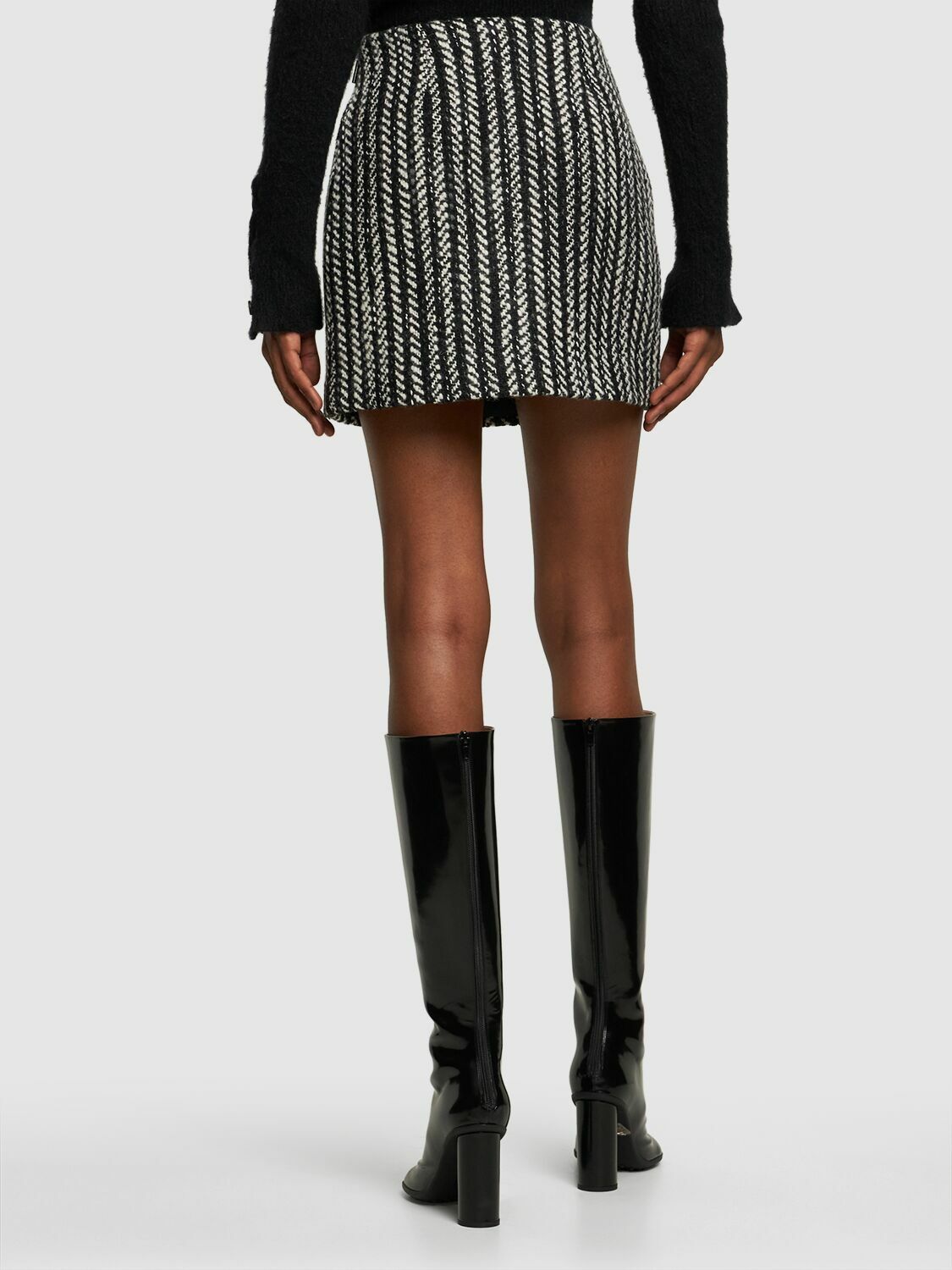 スカート MSGM WOOL BLEND SHORT SKIRT WITH SLIT MSGM - Wool Blend Mini Skirt MSGM
