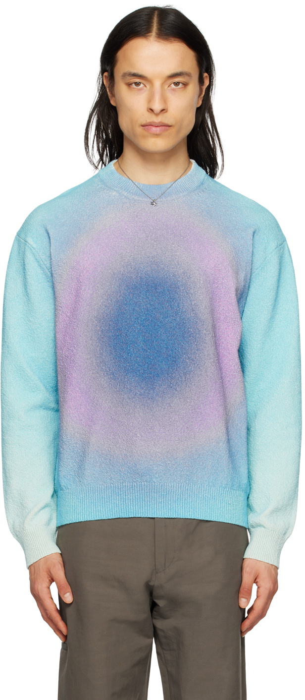 Paul Smith Blue & Purple Glow Polka Sweater Paul Smith