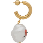 Safsafu Gold Single Cotton Candy Heart Earring