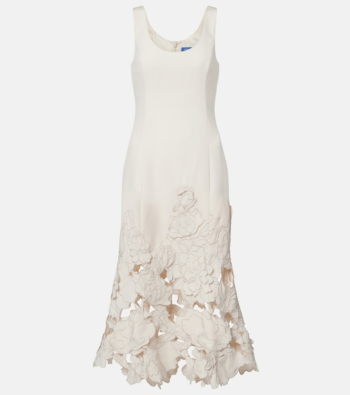 Leo Lin Floral-appliqué midi dress